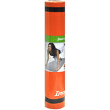 IBF IRON BODY FITNESS Two-Tone 6 mm Extra Thick Yoga Mat with Carrying Strap, Non Slip Surface (68" x 24" x 1/4"), Perfect Exercise Mat for Yoga, Pilates, Gymnastics, Home Gym - Orange/Grey (98504-0)