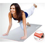 IBF IRON BODY FITNESS Two-Tone 6 mm Extra Thick Yoga Mat with Carrying Strap, Non Slip Surface (68" x 24" x 1/4"), Perfect Exercise Mat for Yoga, Pilates, Gymnastics, Home Gym - Orange/Grey (98504-0)