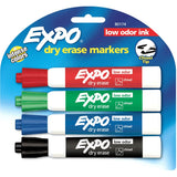 Expo 2 Low-Odour Dry Erase Markers, Chisel Tip, 4-Pack, Assorted Colours (80174)