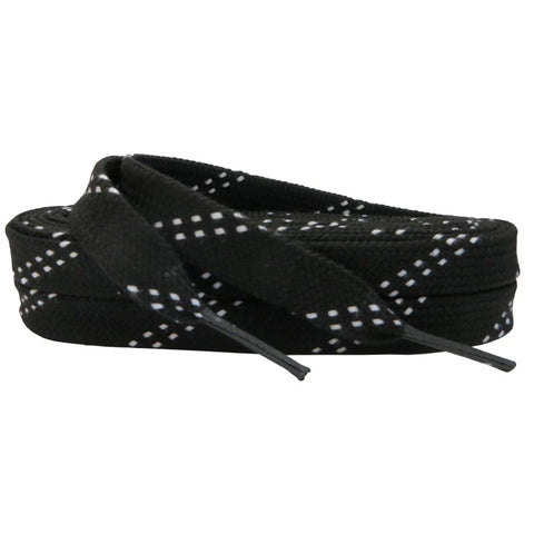 108" Black Waxed Hockey Skate Laces