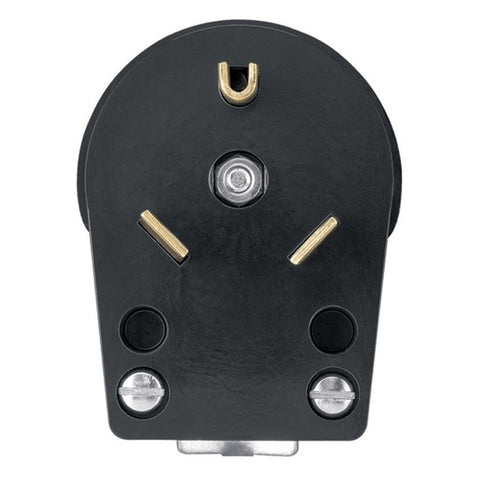 Cooper Wiring Devices 83-SP-L 30-Amp 2-Pole 3-Wire 125-Volt Heavy Duty Grade Angled Power Plug, Black