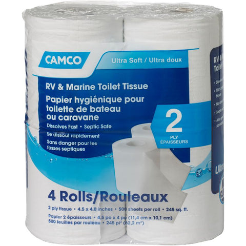 RV and Marine 2 Ply Toilet Tissue - 4 Pack