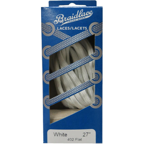 Flat Shoe Laces - 27", White