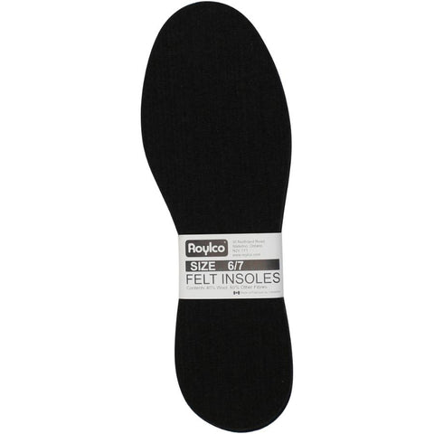 Men's Felt Insoles - Size 6 - 7