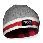 Toque II Wool Toque - One Size, Red Plaid & Grey Wool