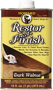 HOWARD RF6016 RF3016 Restor-A-Finish, 16 oz, Dark Walnut