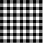 Vinyl Tablecloth - Black and White Check, 1 Yard x 54"