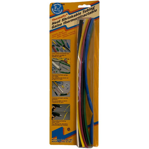 1/8" - 1" x 12" Heat Shrinkable Tubing - Assorted Colours