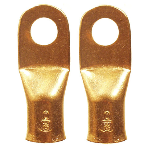 1 gauge 3/8" Battery Terminal Lugs - Copper, 2 Pack