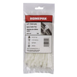 100 Pack 5-3/8" Natural Cable Ties
