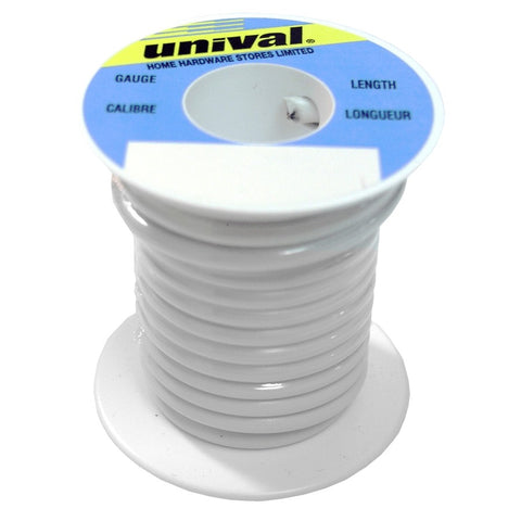 10' White 12ga Primary Wire