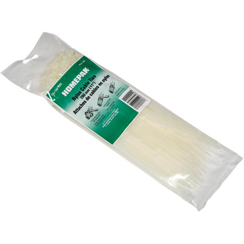 100 Pack 11" Natural Cable Ties