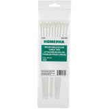 10 Pack 7-7/8" Natural Cable Ties with Mounting Hole