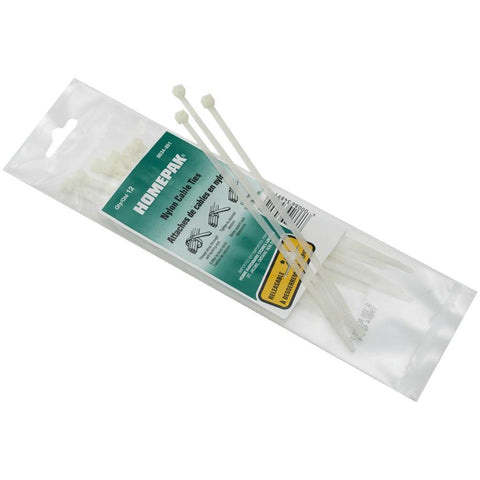 12 Pack 7-7/8" Natural Release Cable Ties