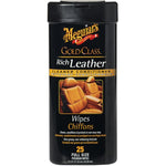 Meguiar's Gold Class Rich Leather Cleaner & Conditioner Wipes, 30 Wipes - G10900C