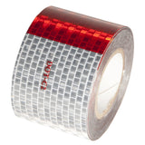 Life Safe RE2125 2" x 25' Red / Silver Highly Reflective Safety Tape (6" Red / 6" Silver)