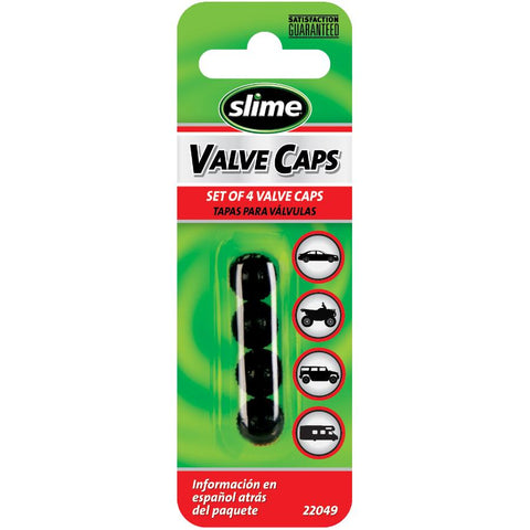 Slime24038 Black Plastic Valve caps