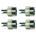 Tire Valve Caps - Nickle Plated, 4 Pack