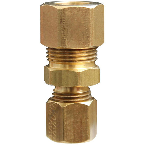 1/2" x 3/8" Double Brass Compression Union