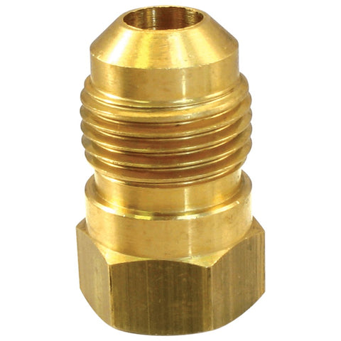 1/2" Flare x 3/8" Female Pipe Thread Brass Connector