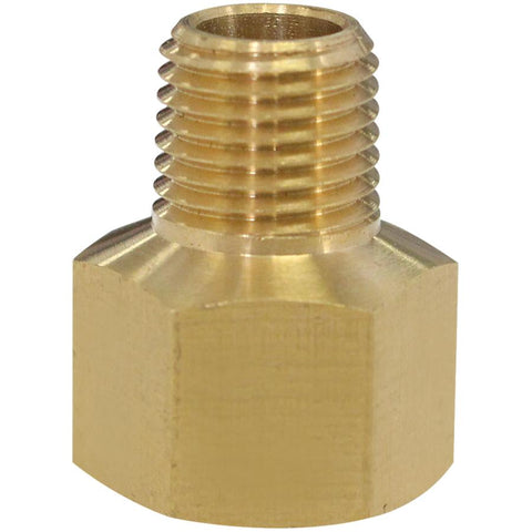 1/4" Female Pipe Thread x 1/8" Male Pipe Thread Brass Adapter