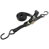Erickson 01300 Black 1" x 15' Motorcycle/ATV Ratcheting Tie-Down Strap