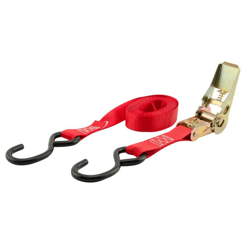 Erickson 01418 1-Inch x 10-Inch Ratcheting Tie-Down Strap, Red
