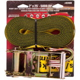 ERICKSON Manufacturing - 2 x 25  5000 Lb. Ratchet Straps (2400), Qty 1