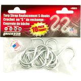 Tarp Strap Replacement 'S' Hooks - 10 Pack