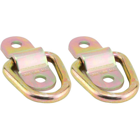 Light Duty Surface Mounted D Ring - 1200 lb Capacity, 2 Pack