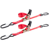 Erickson 05710 1-Inch x 6-Inch Heavy Duty Motorcycle Ratchet Strap with Safety Hook, Black