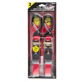 Erickson 05710 1-Inch x 6-Inch Heavy Duty Motorcycle Ratchet Strap with Safety Hook, Black