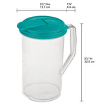 Plastic Beverage Pitcher with Lid - 1.89 L