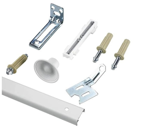 Richelieu Hardware 14012WBC Onward Bi-Fold Door Hardware Kit 24 in (610 mm), Track White Zinc Beige Finish