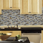 RoomMates TIL3234FLT Blue Long Stone StickTILES (4 Pack)