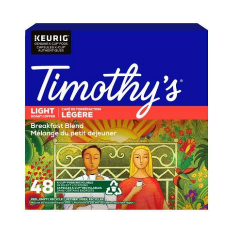 Timothy's Breakfast Blend K-Cup Coffee Pods, 48 Count For Keurig Coffee Makers