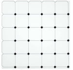 RoomMates TIL3462FLT Black & White Diamond Wood StickTILES (4 Pack), Multi 10.5x10.5