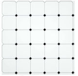 RoomMates TIL3462FLT Black & White Diamond Wood StickTILES (4 Pack), Multi 10.5x10.5