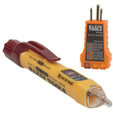 Klein Tools NCVT2PKIT Non-Contact Voltage Tester with Receptacle Tester, 12-48V AC or 48-1000V AC Dual Range for Broad Application