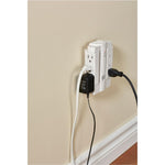 Pivoting 6 Outlet Wall Tap with Surge Protection and USB Ports