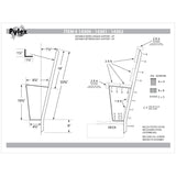 Pylex 14300 Bench Bracket Steel Framing, Black