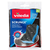 Vileda Scrunge Heavy Duty Scrub Sponge (Pack of 4)