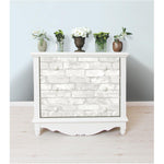 NuWallpaper NU1653 Grey and White Brick Peel & Stick Wallpaper