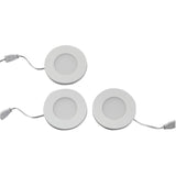 Slim LED Puck Light Fixture Kit - White, 3 Lights