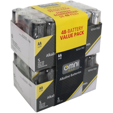 LR6 Alkaline AA Batteries - 48 Pack