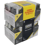 LR6 Alkaline AA Batteries - 48 Pack