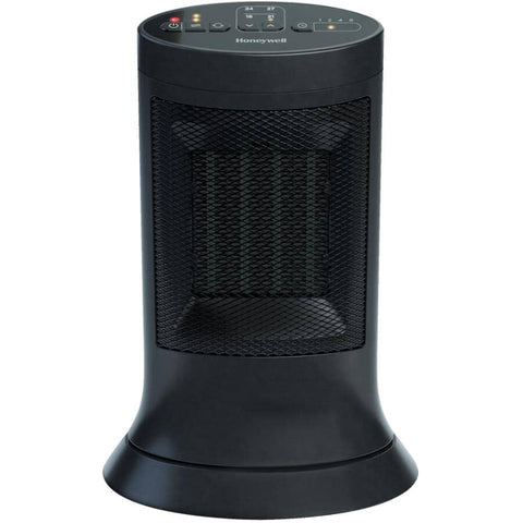 Honeywell HCE309BC Slim Ceramic Mini-Tower Space Heater for Bedroom, Office, Home, Black