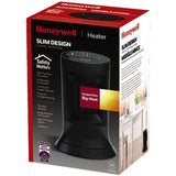 Honeywell HCE309BC Slim Ceramic Mini-Tower Space Heater for Bedroom, Office, Home, Black