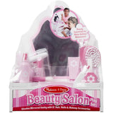 Melissa and Doug Wooden Beauty Salon Play Set with Vanity and Accessories (18 Pieces)