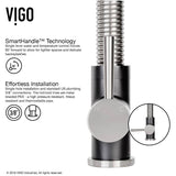 Vigo VG02001K1 Edison 1.8 GPM Pre-Rinse Swivel Kitchen Faucet with Escutcheon, Stainless Steel/Matte Black